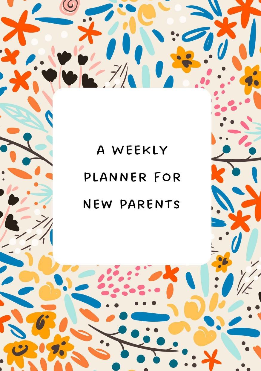 New Parent Weekly Planner - cover page